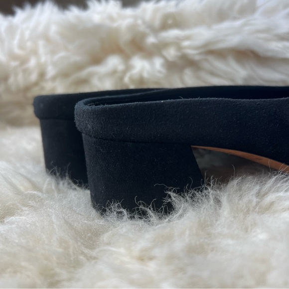 Vince Ralston Suede Pointy Toe Mule Black Size 6 - Picture 10 of 11